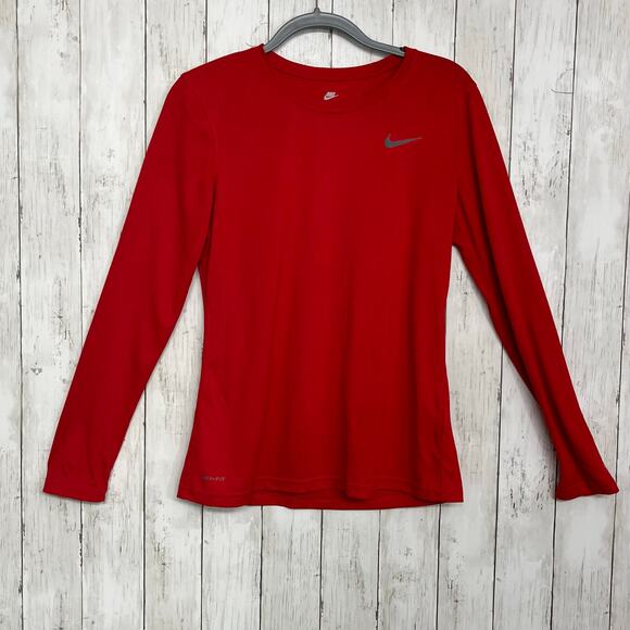 Nike The Nike Tee Dri-Fit Long Sleeve Lightweight Gym Running Outdoors Shirt Med - Picture 1 of 7